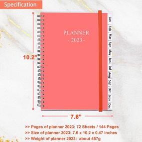 img 3 attached to Stay Organized And Productive With Veiai 2023 Planner - Large Weekly & Monthly Notebook With Monthly Tabs In B5 Size