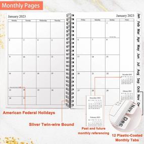 img 2 attached to Stay Organized And Productive With Veiai 2023 Planner - Large Weekly & Monthly Notebook With Monthly Tabs In B5 Size