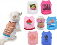 stylish and lightweight 8-pack small puppy shirts for boys and girls - perfect summer xs dog tshirt set logo