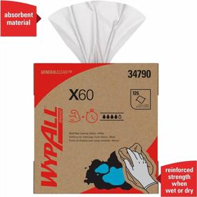 img 1 attached to Efficient Cleaning With Wypall 34790CT X60 Cloths In POP-UP Box - 126 Cloths Per Box