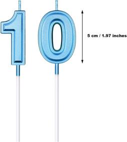 img 3 attached to 🎂 Blue 10th Birthday Cake Numeral Candles - Happy Birthday Cake Topper Decoration for Birthday, Wedding, Anniversary Celebrations - Supplies