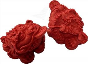 img 2 attached to Bring In Prosperity With Bitopbi 2PCS Feng Shui Money Frog Statues - Resin Good Luck Pocket Sculptures In Red