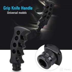 img 3 attached to 🔧 Universal Pistol Grip Shift Knob Gear Shift Lever with 3 Adapter Sizes - 8mm, 10mm, 12mm