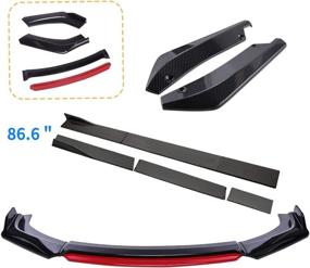 img 4 attached to KEEPDSGN Universal Front Bumper Lip Protector For Car Splitter Spoiler Body Kits (Carbon Fibre