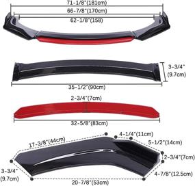 img 1 attached to KEEPDSGN Universal Front Bumper Lip Protector For Car Splitter Spoiler Body Kits (Carbon Fibre