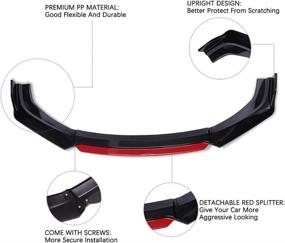 img 3 attached to KEEPDSGN Universal Front Bumper Lip Protector For Car Splitter Spoiler Body Kits (Carbon Fibre