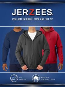 img 1 attached to Jerzees NuBlend Sweatshirts Hoodies Zip Navy Men's Clothing ... Active