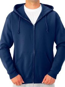 img 4 attached to Jerzees NuBlend Sweatshirts Hoodies Zip Navy Men's Clothing ... Active