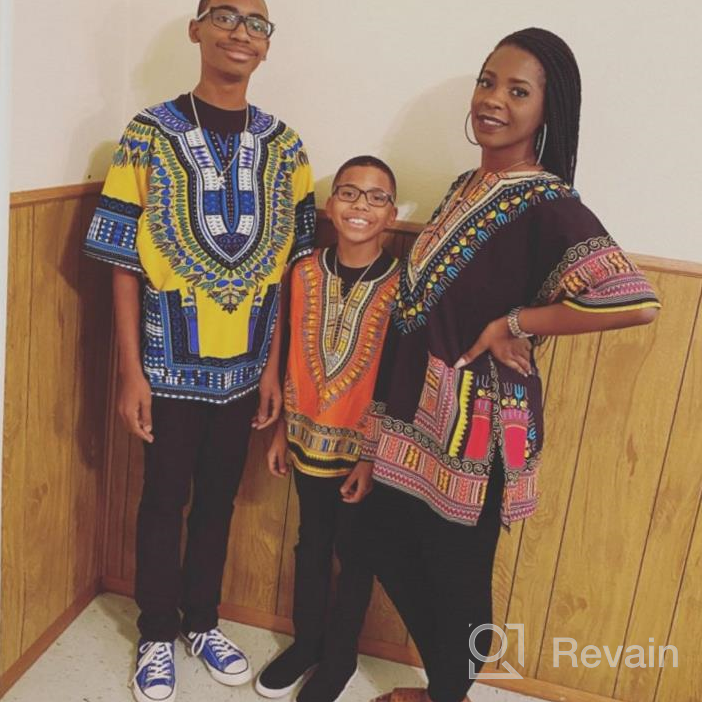 img 1 attached to Add Vibrant Style to Your Boy's Wardrobe with RaanPahMuang's Dashiki Tassel Tops, Tees & Shirts - Featuring Pockets & an Array of Colors! review by Anthony Parker