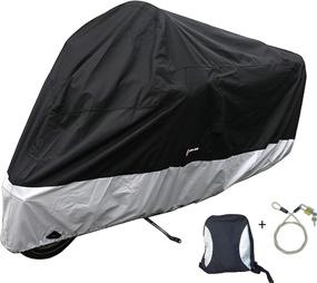 img 4 attached to 🏍️ Ultimate Protection: Premium Heavy Duty Motorcycle Cover (XXL) with Cable & Lock - Fits up to 108" Length Large Cruiser, Tourer, Chopper