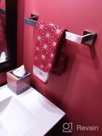 картинка 1 прикреплена к отзыву Набор оборудования для ванной комнаты из матовой нержавеющей стали премиум-класса - настенный набор из 3 предметов с крючком для халата, держателем для туалетной бумаги и 16-дюймовой вешалкой для полотенец от VELIMAX от Luis Green