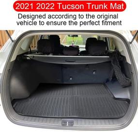 img 2 attached to 🚘 Hyundai Tucson All Weather Trunk Mat, 3D Cargo Liner Rear Trunk Floor Mat | Compatible with Hyundai Tucson 2021 2022 - TripleAliner