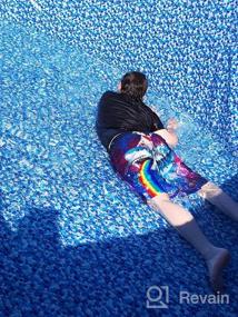img 5 attached to ALISISTER Мужские плавательные шорты 3D, быстро сохнущие, летние, шорты-бордшорты для серфинга с карманом и шнурком на резинке.