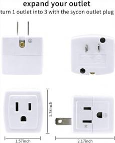 img 3 attached to Multi Plug Outlet Extender, Outlet Splitter With 3 Electrical Outlets, 3 Prong To 2 Prong Adapter, Mini Wall Tap Power Plug Expander, 1 Pack