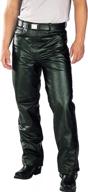 men's fitted leather pants - xelement b7400 'classic' black 34 logo