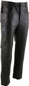 img 1 attached to Men'S Fitted Leather Pants - Xelement B7400 'Classic' Black 34