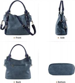 img 2 attached to Plambag Women Tote Bag Handbags Hobo Shoulder Faux Leather Purse Shopping Bags