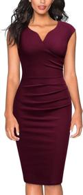 img 2 attached to 👗 Miusol Sleeveless Vintage Business Burgundy Women's Clothing Dresses: Classic Elegance for the Modern Woman