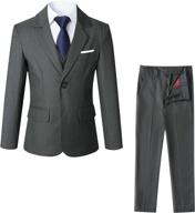 👔 kretenier formal suits charcoal dress boys' clothing - premium suits & sport coats logo