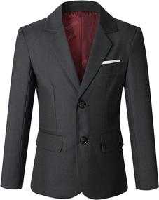 img 2 attached to 👔 Kretenier Formal Suits Charcoal Dress Boys' Clothing - Premium Suits & Sport Coats