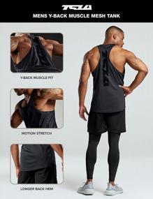 img 1 attached to Get Ripped In Style - TSLA Men'S Dry Fit Muscle Tank Tops For Athletic Workouts And Bodybuilding