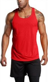 img 3 attached to Get Ripped In Style - TSLA Men'S Dry Fit Muscle Tank Tops For Athletic Workouts And Bodybuilding