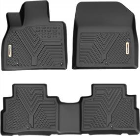 img 4 attached to YITAMOTOR All Weather Floor Mats For 2020-2023 Kia Telluride 1St & 2Nd Row - Black