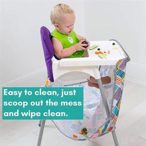 img 1 attached to 🍽️ Baby and Toddler High Chair Food Catcher – Wipeable & Washable, Mumma's Little Helpers (Arrows)