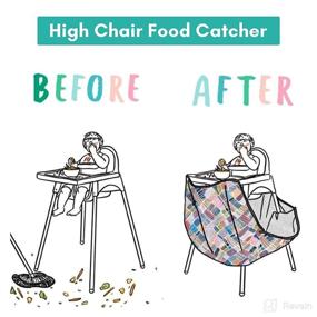 img 3 attached to 🍽️ Baby and Toddler High Chair Food Catcher – Wipeable & Washable, Mumma's Little Helpers (Arrows)