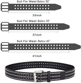 img 2 attached to Grommet Women Leather Double Buckle Women's Accessories via Belts