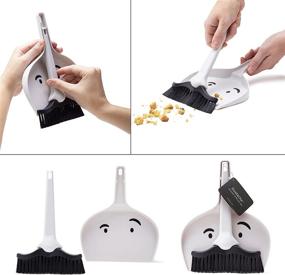 img 2 attached to 🧹 Peleg Design Dustache: Compact Dustpan and Brush Set for Small Cleaning Tasks - Ideal for Table, Desk, Keyboard, Window Gaps - Mustache Hand Broom Cleaning Set for Kids and Pets
