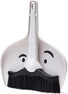 🧹 peleg design dustache: compact dustpan and brush set for small cleaning tasks - ideal for table, desk, keyboard, window gaps - mustache hand broom cleaning set for kids and pets logo