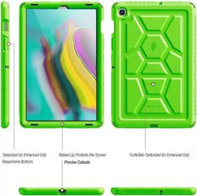 img 3 attached to Защитите свой Samsung Galaxy Tab S5E 10,5 дюйма с помощью сверхпрочного силиконового чехла Poetic TurtleSkin - зеленый
