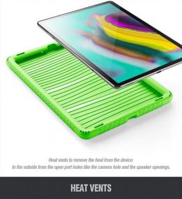 img 2 attached to Защитите свой Samsung Galaxy Tab S5E 10,5 дюйма с помощью сверхпрочного силиконового чехла Poetic TurtleSkin - зеленый
