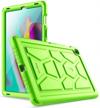 protect your samsung galaxy tab s5e 10.5 inch with poetic turtleskin heavy duty silicone case cover - green logo