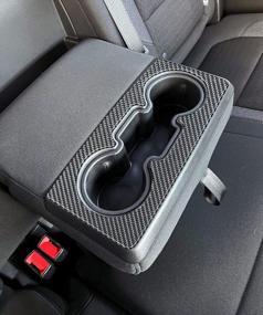 img 2 attached to Enhance Your 2019-2023 Silverado'S Rear Seat With TufSkinz Cup Holder Accent Overlay - 1 Piece Kit