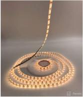 💡 ledmy dc 24v flexible led strip light, adhesive led tape smd5050 300leds ip62, easy waterproof string light for indoor lighting and projects, decorations (warm white 3000k), 16.4ft/5m logo