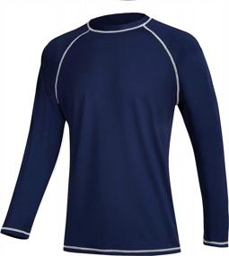 img 4 attached to Stay Protected In Style With QRANSS Men'S Long Sleeve Rashguard Swim Shirts - UPF 50+ Quick Drying Swimwear