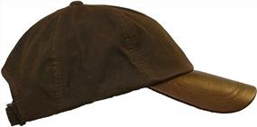 img 1 attached to Walker And Hawkes Mens Ladies Wax Baseball Cap Waxed 100% Cotton Leather Peak One-Size