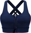 high-impact sports bra for women: zip-front, wire-free, post-surgery support for yoga, gym, and active lifestyle by inibud logo