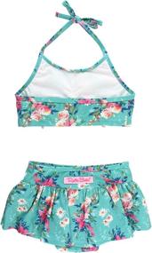 img 1 attached to 🌸 Cute and Stylish RuffleButts Baby/Toddler Girls Cropped Peplum Tankini 2 Piece Swimsuit with Adorable Ruffles