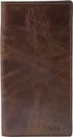 мужской карманный кошелек fossil execufold neel brown: изящная и утонченная организация логотип