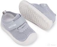 bmcitybm breathable mesh baby boy girl shoes - lightweight non-slip sneakers for infant first walkers (6-24 months) logo