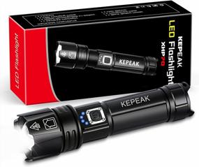 img 4 attached to 9000 Lumens XHP70 Rechargeable LED Flashlight - Zoomable, Waterproof & Handheld For Camping/Emergency By KEPEAK