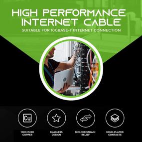 img 3 attached to Комплект из 24 черных 2-футовых Ethernet-кабелей GearIT Cat6 — высокоскоростных патч-кабелей Cat 6 для подключения к сети и Интернету
