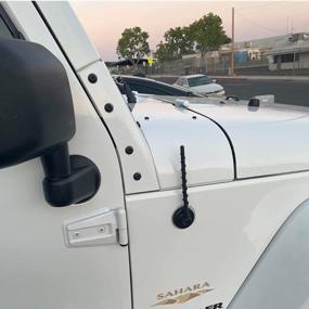 img 3 attached to Short Antenna For 2007-2023 Jeep Wrangler Gladiator JK JL JT JKU JLU Sahara Rubicon Sport Willys Mojave, 7 Inch Jeep Replacement Antenna Jeep Wrangler Gladiator Accessories