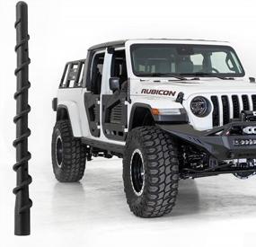 img 4 attached to Short Antenna For 2007-2023 Jeep Wrangler Gladiator JK JL JT JKU JLU Sahara Rubicon Sport Willys Mojave, 7 Inch Jeep Replacement Antenna Jeep Wrangler Gladiator Accessories