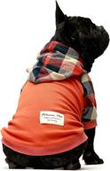 👕 stylish fitwarm dog plaid shirts: trendy doggie clothes and puppy hoodies for fashionable pets - orange large логотип