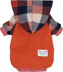 img 2 attached to 👕 Stylish Fitwarm Dog Plaid Shirts: Trendy Doggie Clothes and Puppy Hoodies for Fashionable Pets - Orange Large