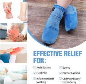 img 3 attached to Cooling Socks For Foot Pain Relief - Hilph Cold Therapy Socks For Women & Men, Ideal For Chemotherapy Neuropathy, Plantar Fasciitis, Edema, Heel Spur, Post Partum Foot - M Size